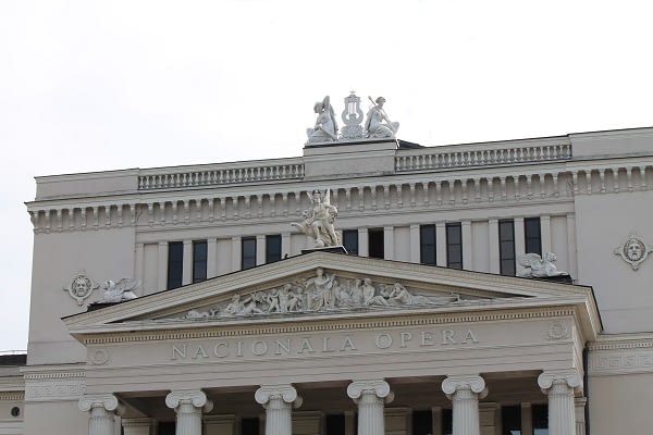 Latvian national opera house in Riga