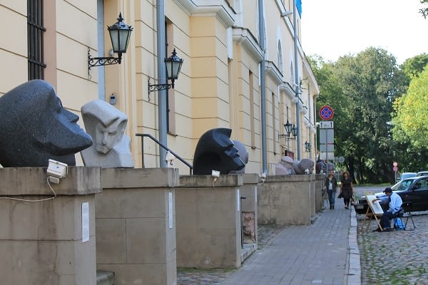 Riga old town streets art
