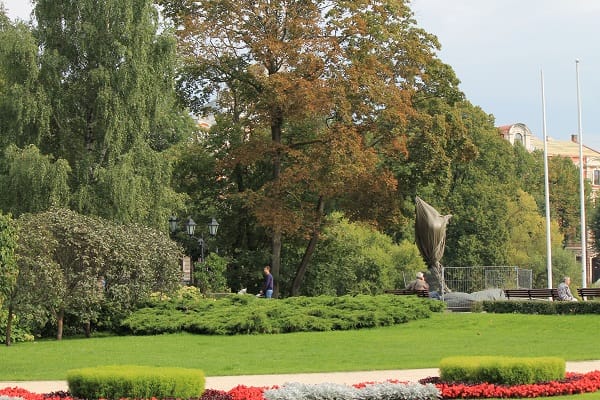 Park in Riga, next to opera house in Riga