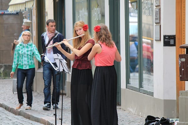 Musicians in the streets of Riga